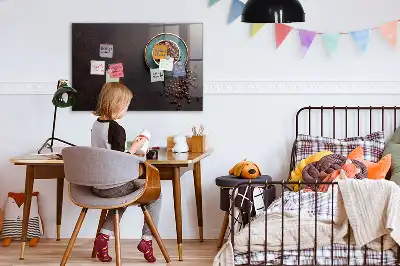 Tableau magnétique avec feutre tasse de café