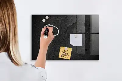 Tableau magnétique effaçable à sec de couleur roche sombre