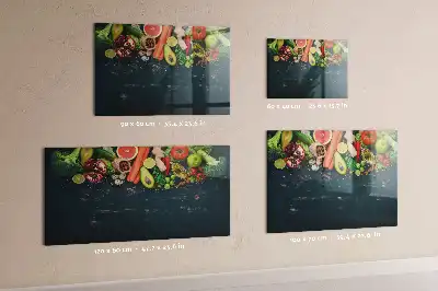 Tableau magnétique avec feutre motif légumes sur la table