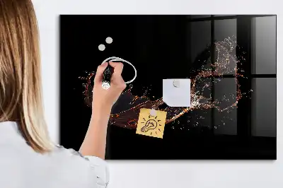 Tableau magnétique effaçable à sec modèle boisson renversée