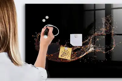 Tableau magnétique effaçable à sec modèle boisson renversée