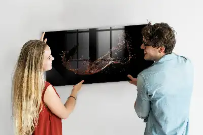 Tableau magnétique effaçable à sec modèle boisson renversée
