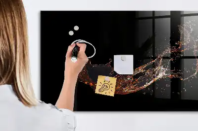 Tableau magnétique effaçable à sec modèle boisson renversée