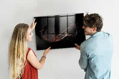 Tableau magnétique effaçable à sec modèle boisson renversée