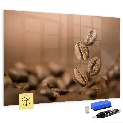 Tableau magnétique avec feutre grains de café