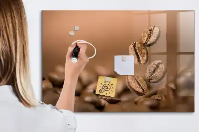 Tableau magnétique avec feutre grains de café