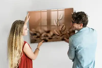 Tableau magnétique avec feutre grains de café