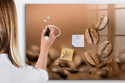 Tableau magnétique avec feutre grains de café