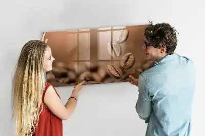 Tableau magnétique avec feutre grains de café