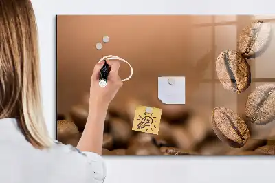 Tableau magnétique avec feutre grains de café