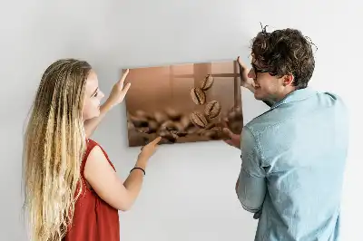 Tableau magnétique avec feutre grains de café