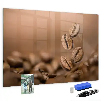 Tableau magnétique avec feutre grains de café