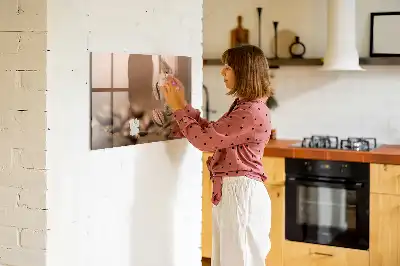 Tableau magnétique avec feutre grains de café