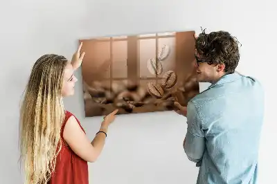 Tableau magnétique avec feutre grains de café