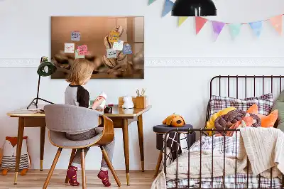 Tableau magnétique avec feutre grains de café
