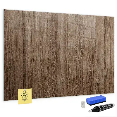Tableau magnétique effaçable à sec en bois sombre