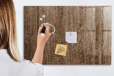 Tableau magnétique effaçable à sec en bois sombre