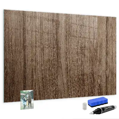 Tableau magnétique effaçable à sec en bois sombre
