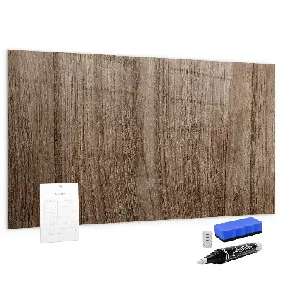 Tableau magnétique effaçable à sec en bois sombre