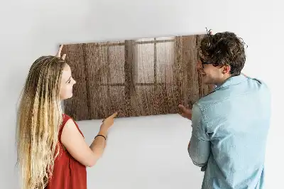 Tableau magnétique effaçable à sec en bois sombre