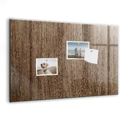 Tableau magnétique effaçable à sec en bois sombre