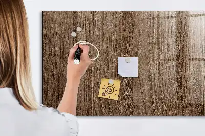 Tableau magnétique effaçable à sec en bois sombre