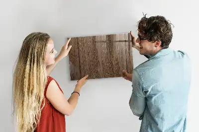 Tableau magnétique effaçable à sec en bois sombre