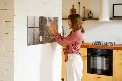 Tableau magnétique effaçable à sec en bois sombre