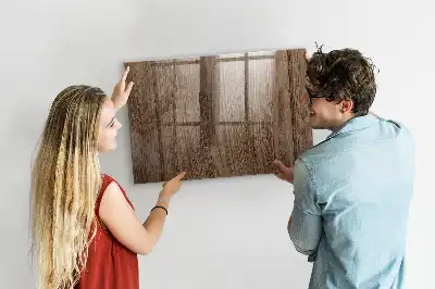 Tableau magnétique effaçable à sec en bois sombre