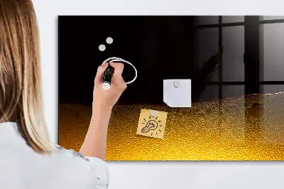 Tableau magnétique avec feutre avec jus d'orange