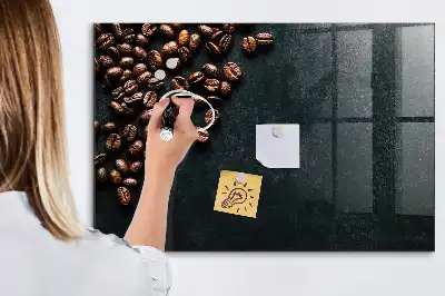 Tableau magnétique effaçable à sec motif grains de café