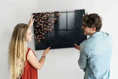 Tableau magnétique effaçable à sec motif grains de café