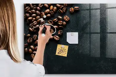 Tableau magnétique effaçable à sec motif grains de café
