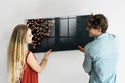 Tableau magnétique effaçable à sec motif grains de café