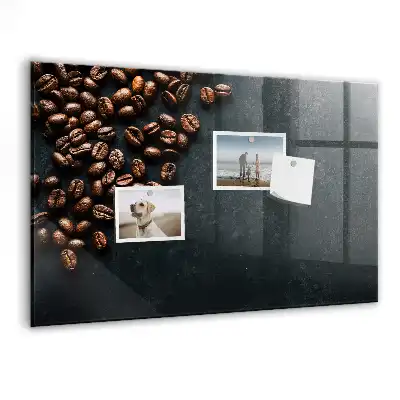 Tableau magnétique effaçable à sec motif grains de café