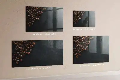 Tableau magnétique effaçable à sec motif grains de café