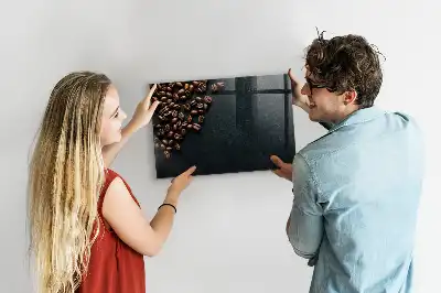 Tableau magnétique effaçable à sec motif grains de café