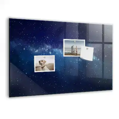 Tableau magnétique effaçable à sec motif ciel sombre et étoiles