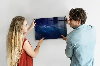 Tableau magnétique effaçable à sec motif ciel sombre et étoiles