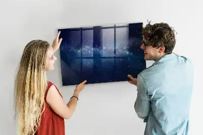 Tableau magnétique effaçable à sec motif ciel sombre et étoiles