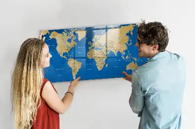 Tableau magnétique avec feutre modèle monde