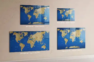 Tableau magnétique avec feutre modèle monde