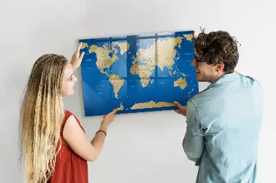 Tableau magnétique avec feutre modèle monde