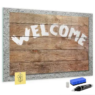 Tableau magnétique effaçable à sec panneau de bienvenue