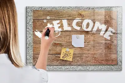 Tableau magnétique effaçable à sec panneau de bienvenue
