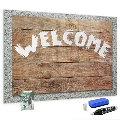 Tableau magnétique effaçable à sec panneau de bienvenue