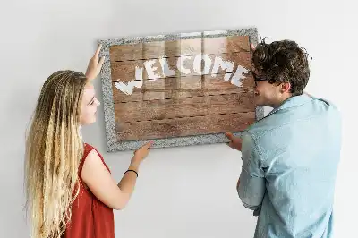 Tableau magnétique effaçable à sec panneau de bienvenue