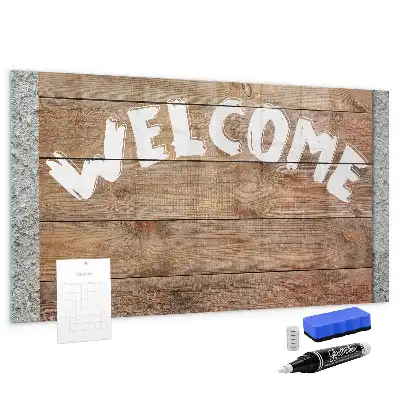 Tableau magnétique effaçable à sec panneau de bienvenue
