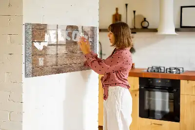 Tableau magnétique effaçable à sec panneau de bienvenue