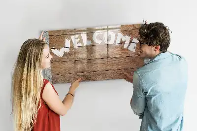Tableau magnétique effaçable à sec panneau de bienvenue
